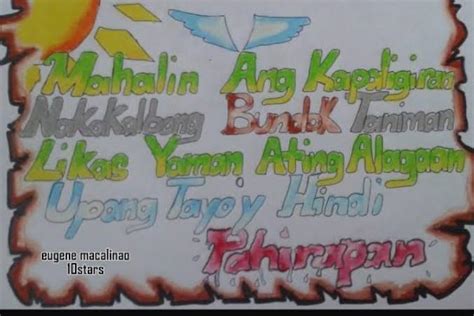 slogan about likas na yaman tagalog